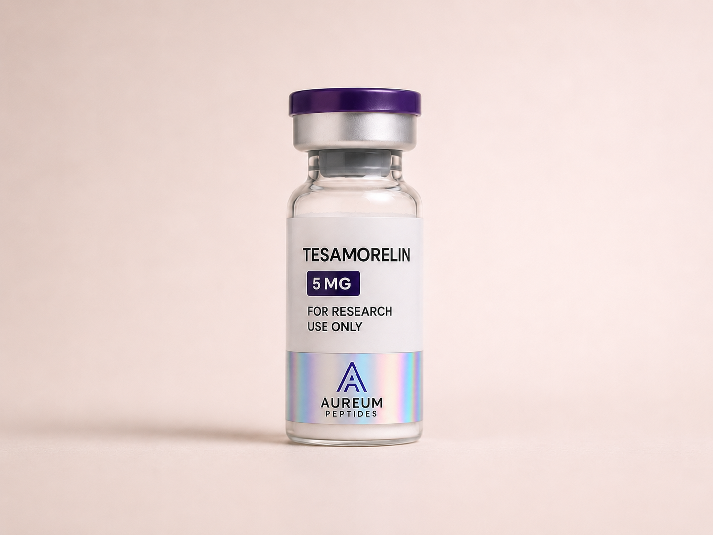 Tesamorelin research peptide vial - Aureum Peptides